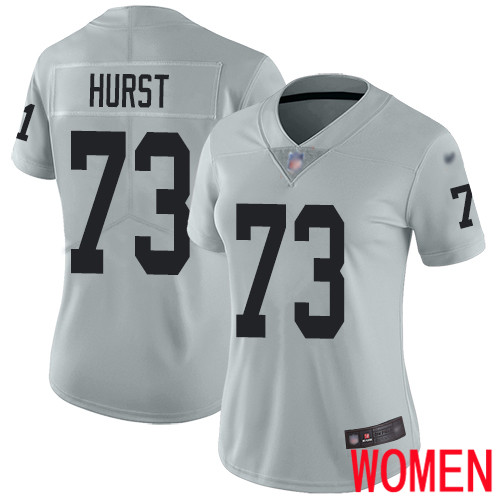 Oakland Raiders Limited Silver Women Maurice Hurst Jersey NFL Football 73 Inverted Legend Jersey
